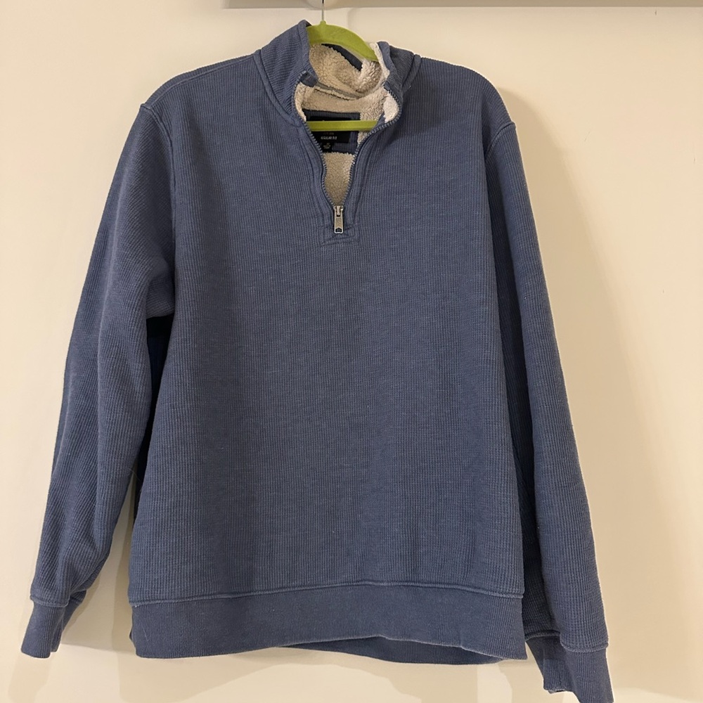 Lee Men's Half-Zip Fleece Lined Sweater in Slate Blue